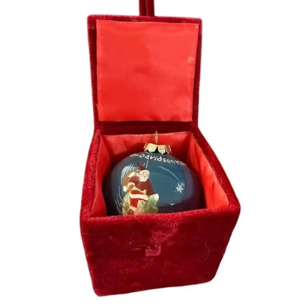 Harley Davidson Ball Ornament Bent Brush Art Milwaukee, WI